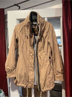 Naketano Beige Drawcord Utility Jacket with Hood